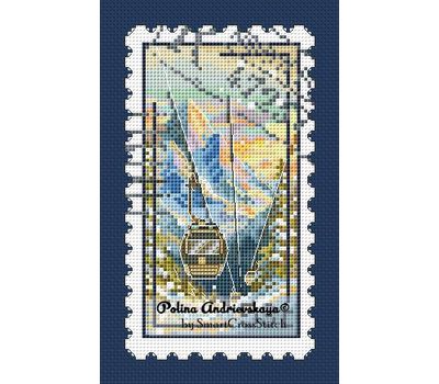 Winter Cable Car cross stitch