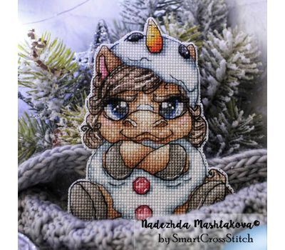 Winter Horse-Snowman cross stitch pattern