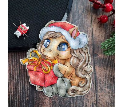 Winter Horse with Gift cross stitch