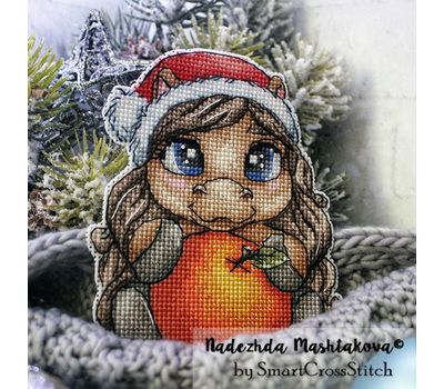 Winter Horse with Tangerine cross stitch pattern