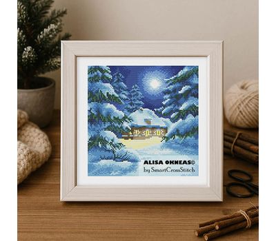 Winter Landscape #1 cross stitch pattern
