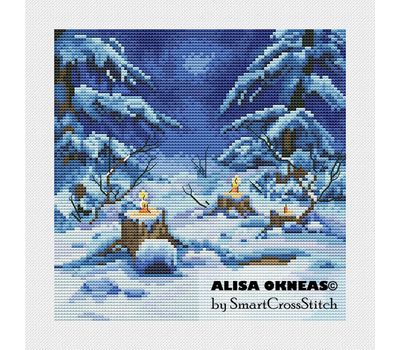 Winter Landscape #3 cross stitch
