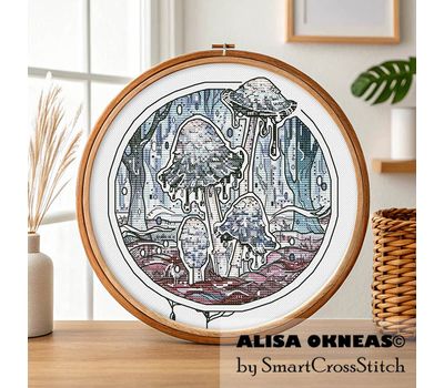 White dung beetle cross stitch pattern