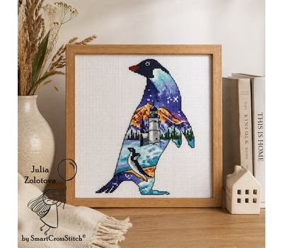 Adelie penguin cross stitch pattern