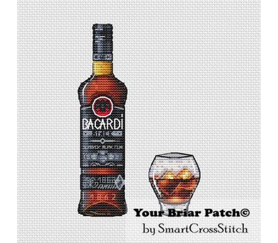 Bacardi Rum  cross stitch chart