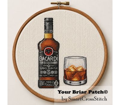 Bacardi Rum  cross stitch pattern