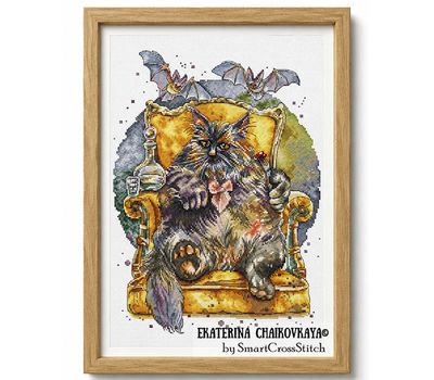 Behemoth the Cat cross stitch design