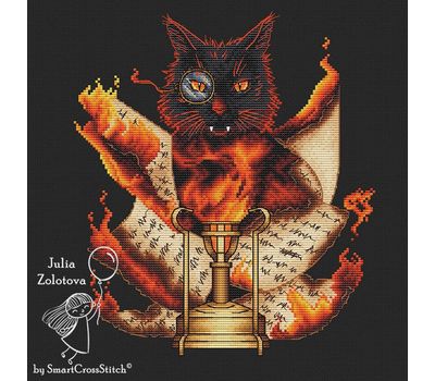 Behemoth the Cat cross stitch