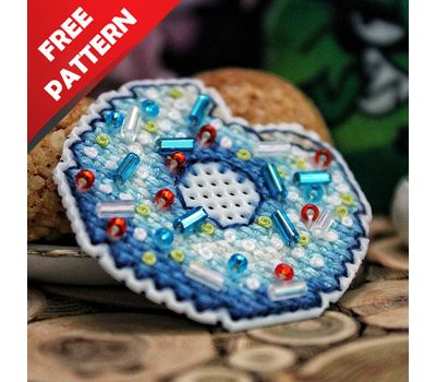 Blueberry Donut Free cross stitch pattern