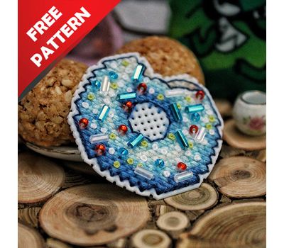 Blueberry Donut Free cross stitch