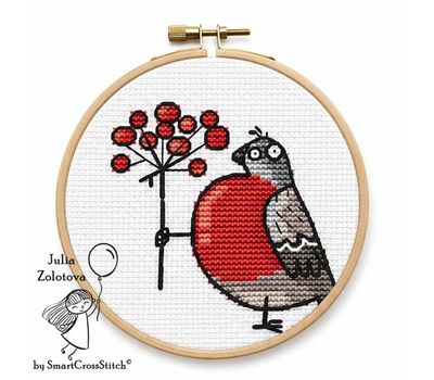 Bullfinch cross stitch chart
