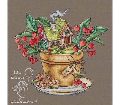 Cherry House cross stitch chart