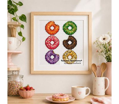Donuts cross stitch pattern