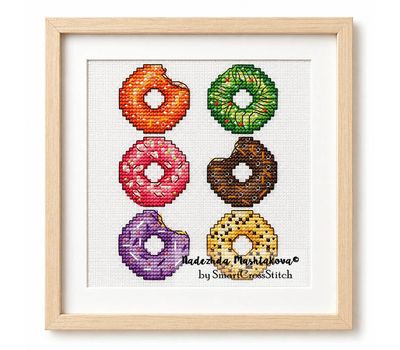 Donuts cross stitch chart