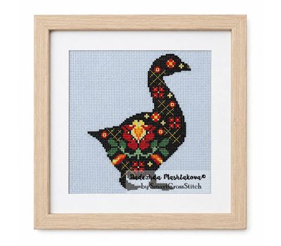 Flower Goose cross stitch