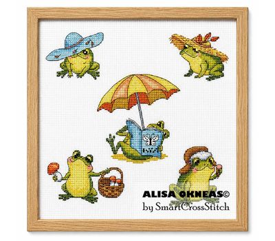 Cute Frogs cross stitch Cute Frogs cross stitch