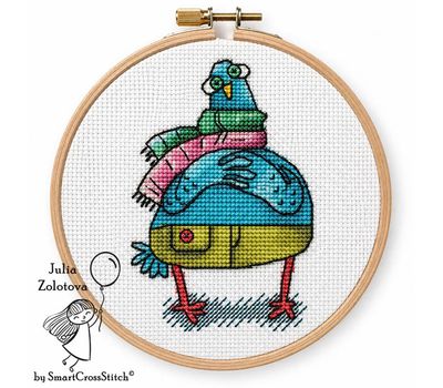 Funny Pigeon - Please cross stitch chart