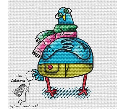 Funny Pigeon - Please cross stitch