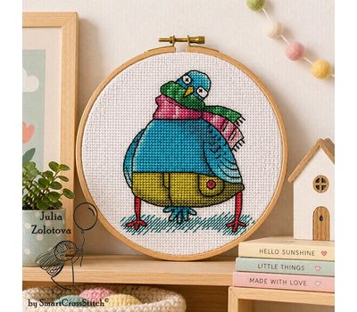 Funny Pigeon - What? cross stitch pattern