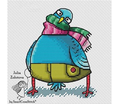 Funny Pigeon - What? cross stitch