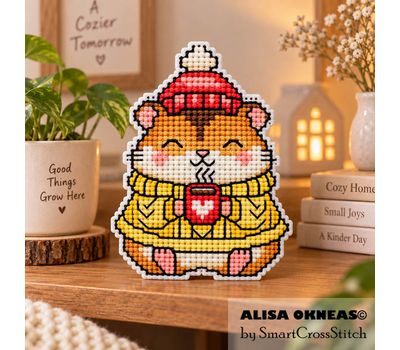 Hamster in a Sweater cross stitch pattern