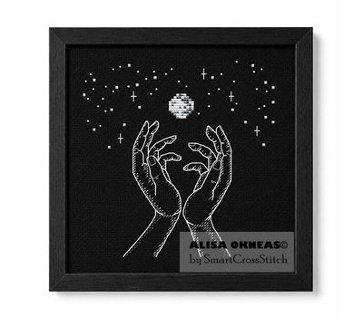 Hands cross stitch chart