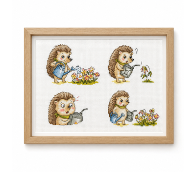 Hedgehog's mistake cross stitch chart