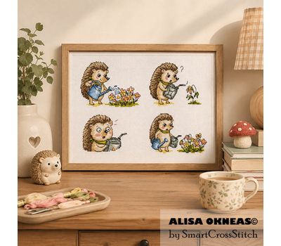 Hedgehog's mistake cross stitch pattern
