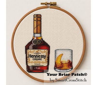 Hennessy Cognac cross stitch pattern