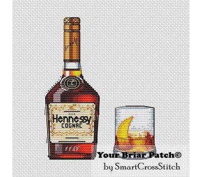 Hennessy Cognac cross stitch chart