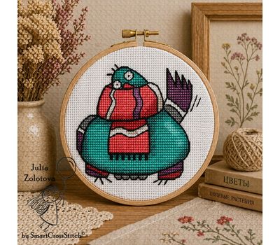 Hi Bird cross stitch pattern