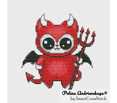 Imp Cat cross stitch