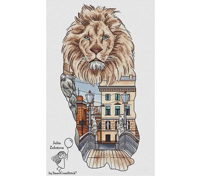 Lions Bridge - Saint Petersburg cross stitch chart