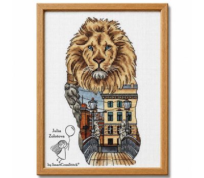 Lions Bridge - Saint Petersburg cross stitch