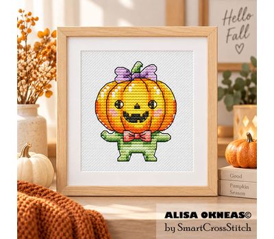 Little Pumpkin cross stitch pattern