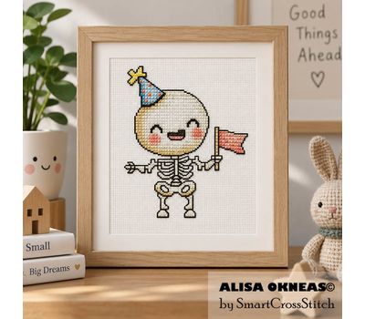 Little Skeleton cross stitch pattern
