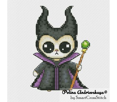 Maleficent Cat cross stitch
