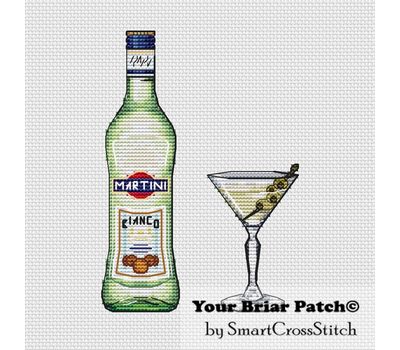 Martini Vermouth cross stitch chart