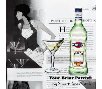 Martini Vermouth cross stitch
