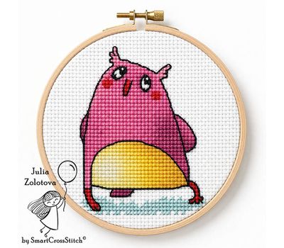 Oops Owl cross stitch chart