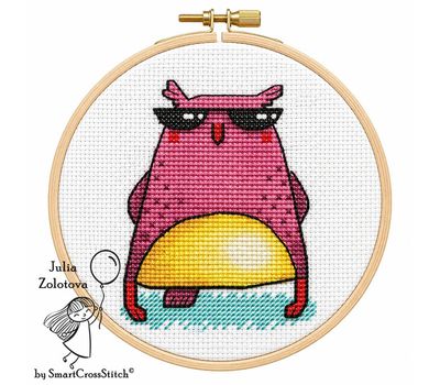 Owl in Style cross stitch chart