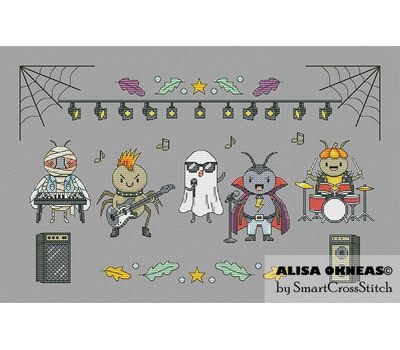 Rock Beetles cross stitch