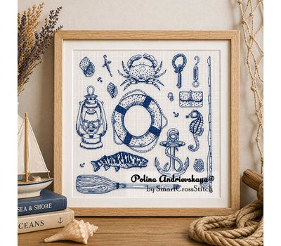 Sea Sketch cross stitch pattern