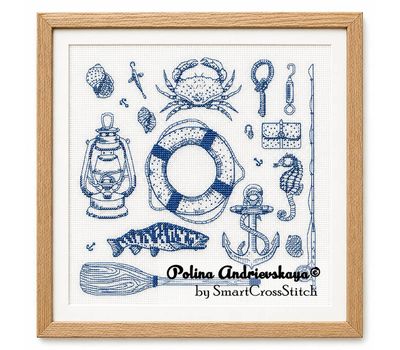 Sea Sketch cross stitch chart