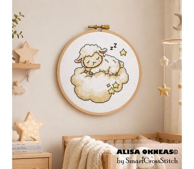 Sleeping Lamb cross stitch