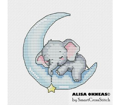 Sleeping Elephant cross stitch