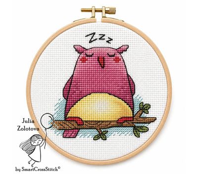 Sleepy Owl cross stitch