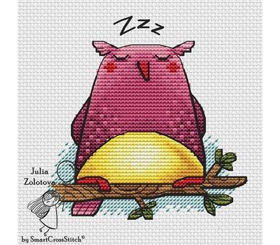 Sleepy Owl cross stitch