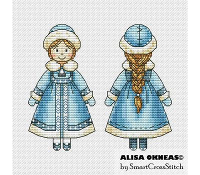 Snow Maiden Toy cross stitch