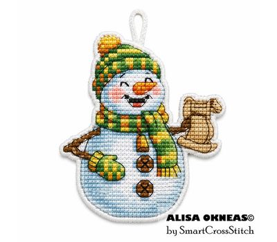 Snowman 1 cross stitch pattern